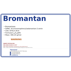 Bromantan (ADK-709) / Bromantane — odczynnik chemiczny 1000 mg, czystość ≥ 99,75%, CAS 87913-26-6, CAS 87913-26-6 — etykieta produktu chemicznego