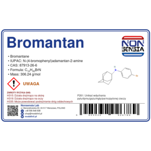 Bromantan (ADK-709) / Bromantane — odczynnik chemiczny 1000 mg, czystość ≥ 99,75%, CAS 87913-26-6 — etykieta produktu chemicznego