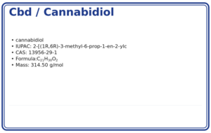 CBD / Cannabidiol / Kannabidiol, Kryszały ≥ 94.21% 1000mg!, CAS 13956-29-1 — etykieta produktu chemicznego