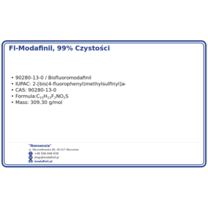 Flmodafinil (CAS 90280-13-0) — odczynnik chemiczny 1000 mg, czystość ≥ 99%, CAS 90280-13-0 — etykieta produktu chemicznego
