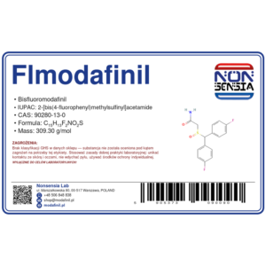 Flmodafinil — odczynnik chemiczny 1000 mg, czystość ≥ 99%, CAS 90280-13-0 — etykieta produktu chemicznego