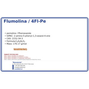 Flumolina / 4FL-PE (pochodna pemoliny) — odczynnik chemiczny 1000 mg, CAS 2152-34-3 — etykieta produktu chemicznego