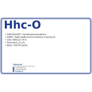 HHC-O — odczynnik chemiczny 1000 mg, czystość ≥ 85%, CAS 946512-74-9 — etykieta produktu chemicznego