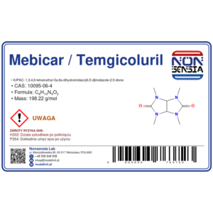 Mebicar / Temgicoluril — odczynnik chemiczny 1000 mg, czystość ≥ 99%, CAS 10095-06-4 — etykieta produktu chemicznego