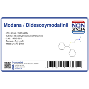 Modana / Didesoxymodafinil (analog modafinilu) — odczynnik chemiczny 1000 mg, CAS 15515-59-0 — etykieta produktu chemicznego