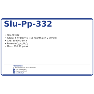 SLU-PP-332 — roztwór badawczy 18 mg/18 ml w DMSO (1 mg/ml), czystość > 98%, CAS 303760-60-3 — etykieta produktu chemicznego