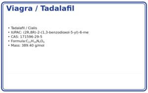 Tadalafil / Chemical reagent / Purity ≥ 99% 1000mg., CAS 171596-29-5 — etykieta produktu chemicznego