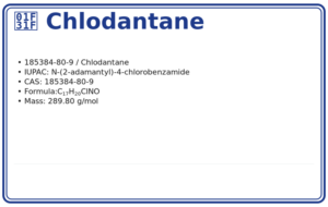 🌟 Chlodantane 1000mg 🌟BROMANTANE ANALOG (C₁₇H₂₀ClNO) Adaptogenic Research Compound, by Nonsensia Lab., CAS 185384-80-9 — etykieta produktu chemicznego